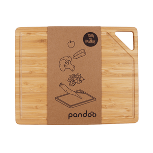 pandoo Bambus Schneidebretter 39 cm x 28 cm Bambus Schneidebretter | 3 Größen