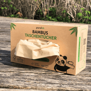 pandoo Hygienepapier Bambus Taschentücher 3-lagig | 100% Bambus | Plastikfreie Verpackung
