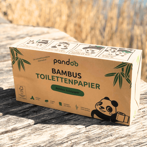 pandoo Hygienepapier Bambus Toilettenpapier 3-lagig | 100% Bambus | Plastikfreie Verpackung