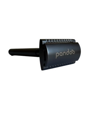 pandoo Rasierhobel Rasierhobel aus Metall | inkl. 10 Klingen und E-Book | 2 Farben