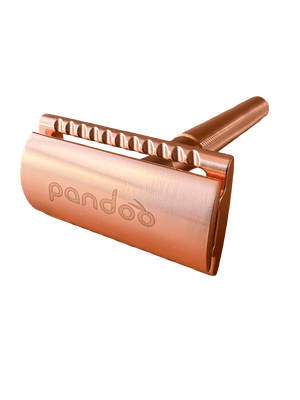 pandoo Rasierhobel Rasierhobel aus Metall | inkl. 10 Klingen und E-Book | 2 Farben