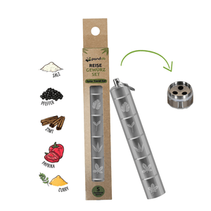 pandoo Reisegewürz Set Aluminium Streuaufsatz fürs Reisegewürz-Set