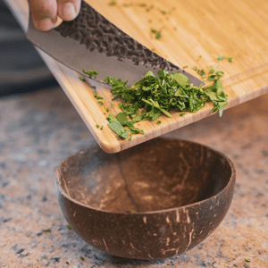 pandoo Schüsseln Kokosnuss-Set | 2 Schüsseln und 2 Löffel