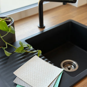 pandoo Schwammtuvh Nachhaltige Schwammtücher 3er-Set – waschbar, saugstark & plastikfrei