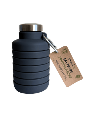 pandoo Trinkflasche Anthrazit Faltbare Silikon-Trinkflasche 700ml – BPA-frei & auslaufsicher