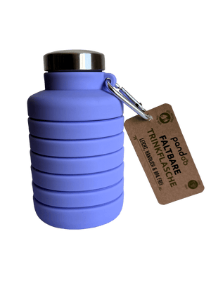 pandoo Trinkflasche Violett Faltbare Silikon-Trinkflasche 700ml – BPA-frei & auslaufsicher