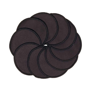 pandoo 10 wiederverwendbare Abschminkpads | Schwarz | 100% Bio-Baumwolle