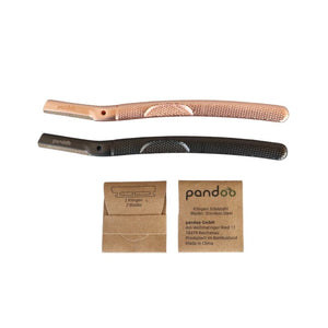 pandoo Augenbrauen-Rasierer Augenbrauen-Rasierer aus Metall | inkl. 4 Klingen | 2 Farben