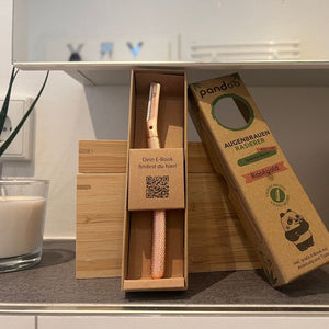 pandoo Augenbrauen-Rasierer Augenbrauen-Rasierer aus Metall | inkl. 4 Klingen | 2 Farben