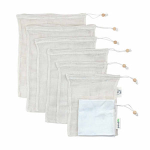 pandoo Gemüsenetz Obst- und Gemüsenetze | 3er- und 6er-Set | Bio Baumwolle