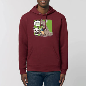 pandoo Hoodie - CRUISER - Stanley - DTG XS / Maroon Hoodie Stop Plastik aus Bio-Baumwolle | Unisex | Känguru