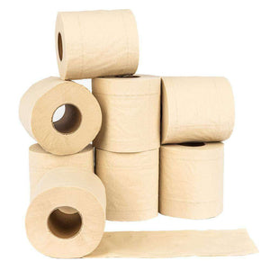 pandoo Hygienepapier Bambus Toilettenpapier 3-lagig | 100% Bambus | Plastikfreie Verpackung