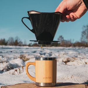 pandoo Kaffeefilter Wiederverwendbarer Kaffeefilter aus Edelstahl