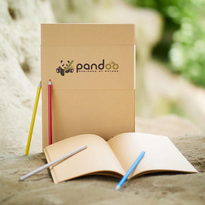 pandoo Notizheft 5 Notizhefte aus 100% Bambuszellstoff | A4 und A5 Format