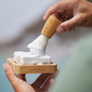 pandoo Rasierpinsel Rasierpinsel aus Bambus