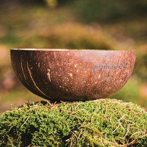 pandoo Schüsseln Kokosnuss-Set | 2 Schüsseln und 2 Löffel