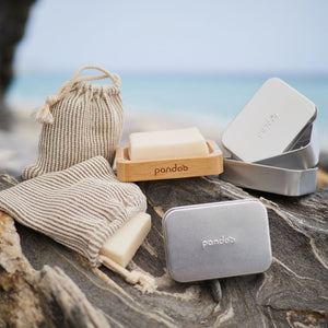 pandoo Seifendose Seifendose aus Aluminium mit Abtropfgitter