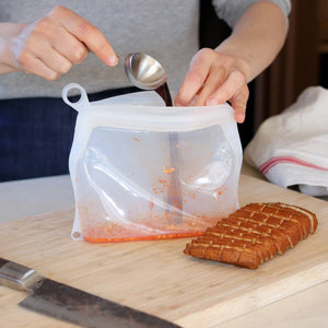 pandoo Silikonbeutel Wiederverwendbare Silikonbeutel | Lebensmittel- und Gefrierbeutel