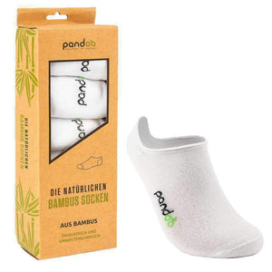 pandoo Socken 35 - 38 / Weiß Bambus Füßlinge - 6er Pack
