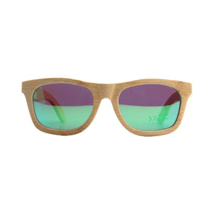 pandoo Sonnenbrille Bambus Sonnenbrille Unisex | polarisiert | UV400 | Blau | Türkis | Orange