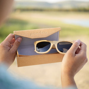 pandoo Sonnenbrille Bambus Sonnenbrille Unisex | UV400 | Schwarz