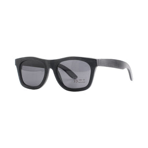 pandoo Sonnenbrille Dunkler Rahmen Bambus Sonnenbrille Unisex | UV400 | Schwarz