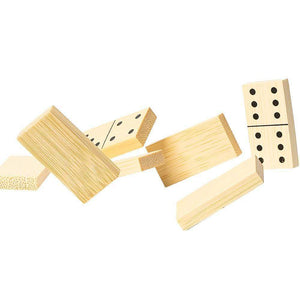 pandoo Spiel Domino Doppel 6 aus Bambus