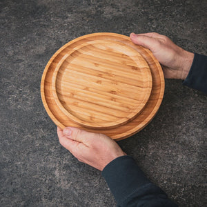 pandoo Teller Wiederverwendbare Bambusteller | 3 Größen