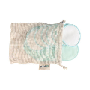 pandoo Wattepads 18 wiederverwendbare Abschminkpads | inkl Aufbewahrungsbox aus Bambus | 100% Bio Baumwolle