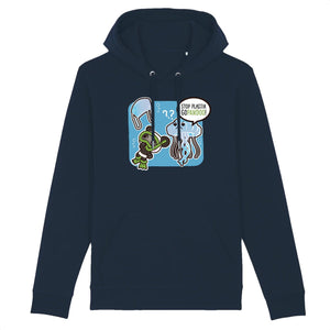 T-Pop Hoodie - CRUISER - Stanley - DTG Hoodie Stop Plastik aus Bio-Baumwolle | Unisex | Qualle