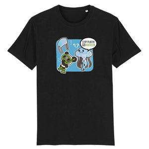 T-Pop Stanley/Stella Rocker - DTG XS / Black T-Shirt Stop Plastik aus Bio-Baumwolle | Unisex | Qualle