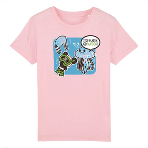 T-Pop T-shirt Enfant BIO - Mini Creator - DTG Kinder T-Shirt | Shirt aus Bio-Baumwolle | Unisex | Qualle
