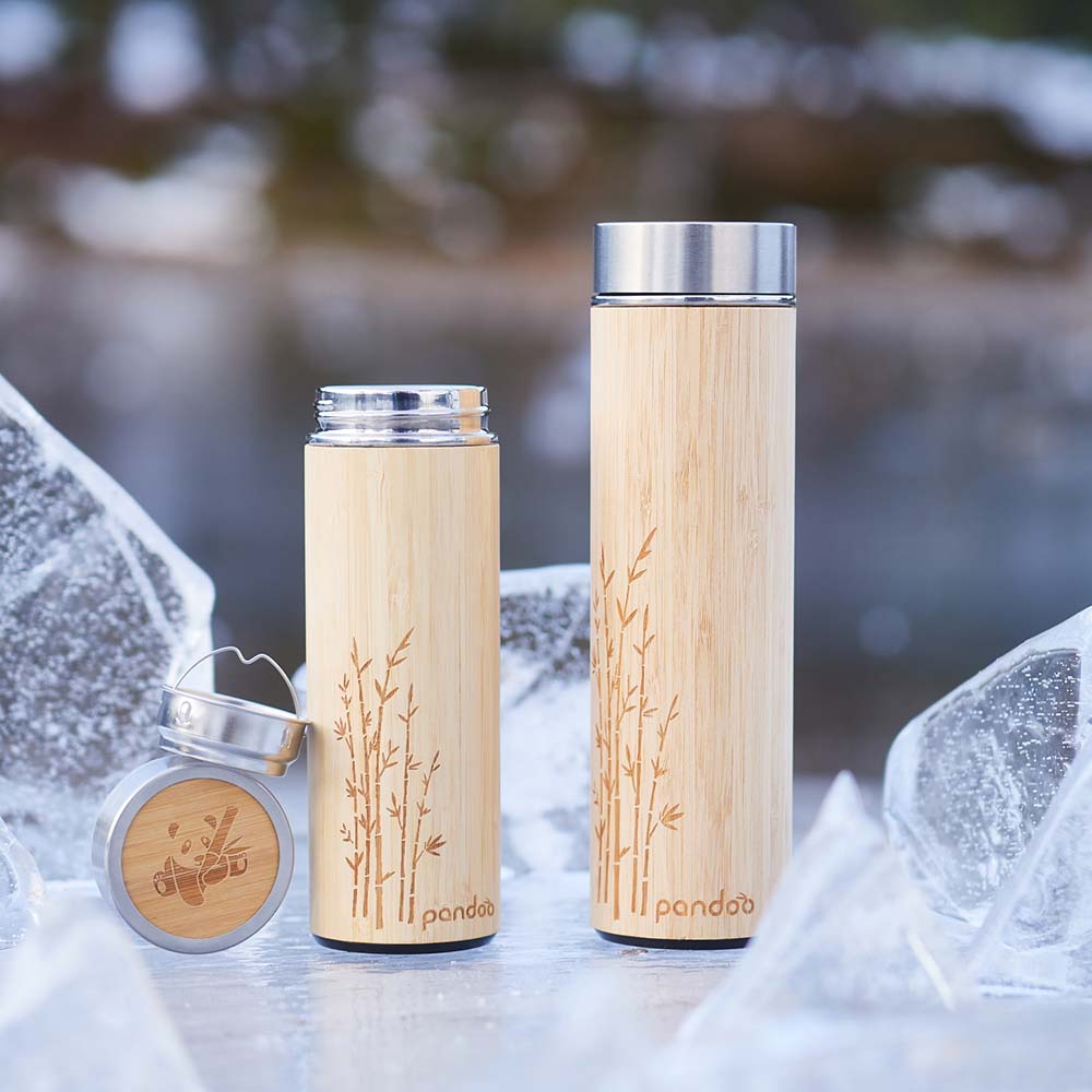 Bambus Thermobecher inklusive Teesieb | 360mL und 480mL Größe