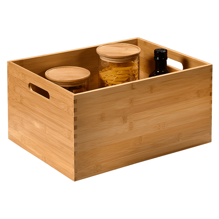 Kesper Aufbewahrungsbox XL - 39x29x20 cm Aufbewahrungsbox Bambus