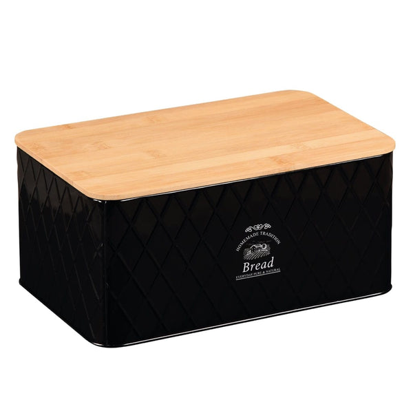Brotbox, Metall, Bambus