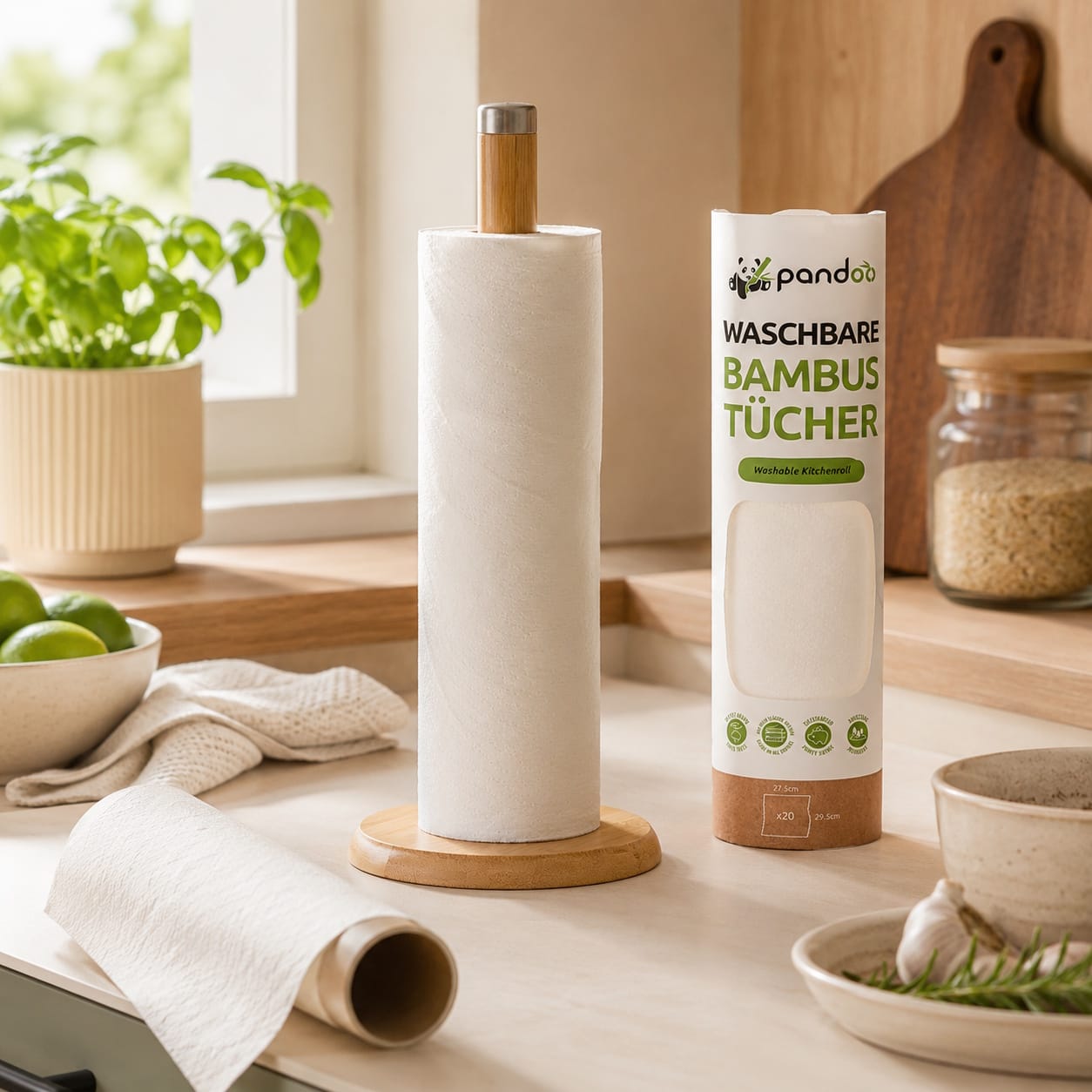 Küchenrollenhalter aus Bambus