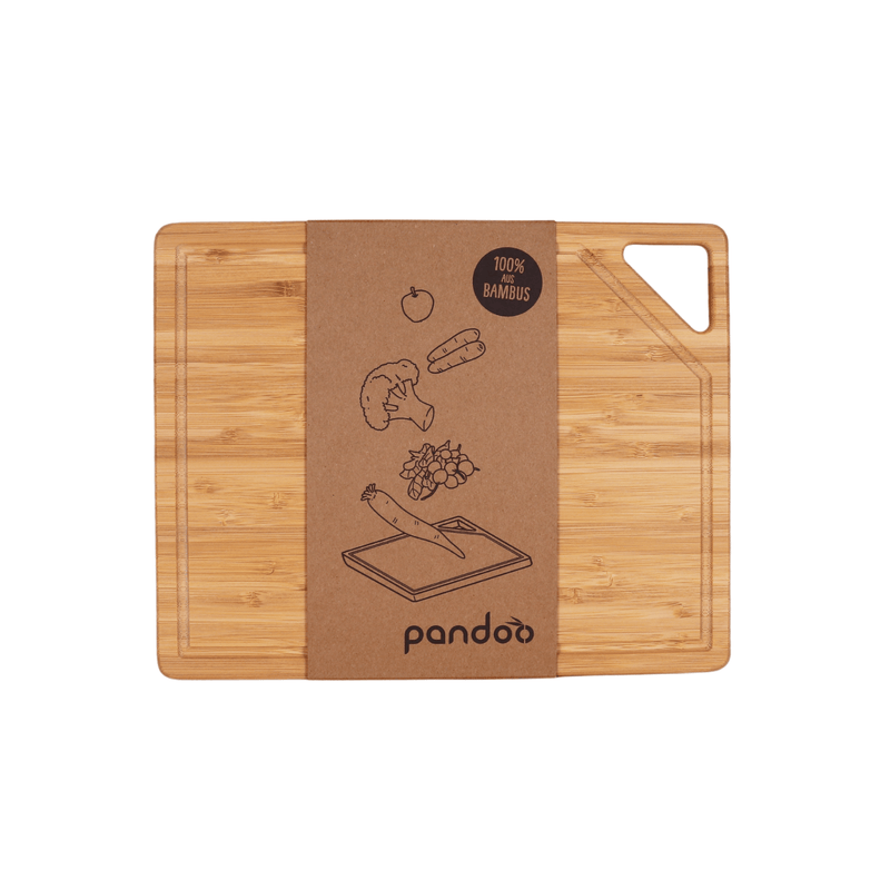 pandoo Bambus Schneidebretter 28 cm x 22 cm Bambus Schneidebretter | 3 Größen