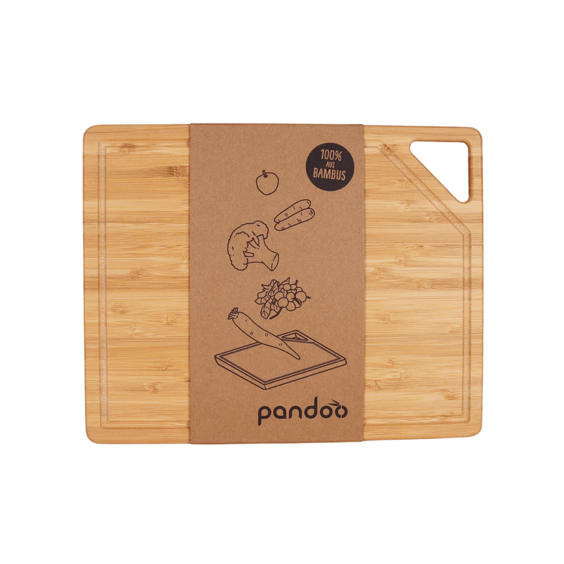 pandoo Bambus Schneidebretter 32 cm x 25 cm Bambus Schneidebretter | 3 Größen