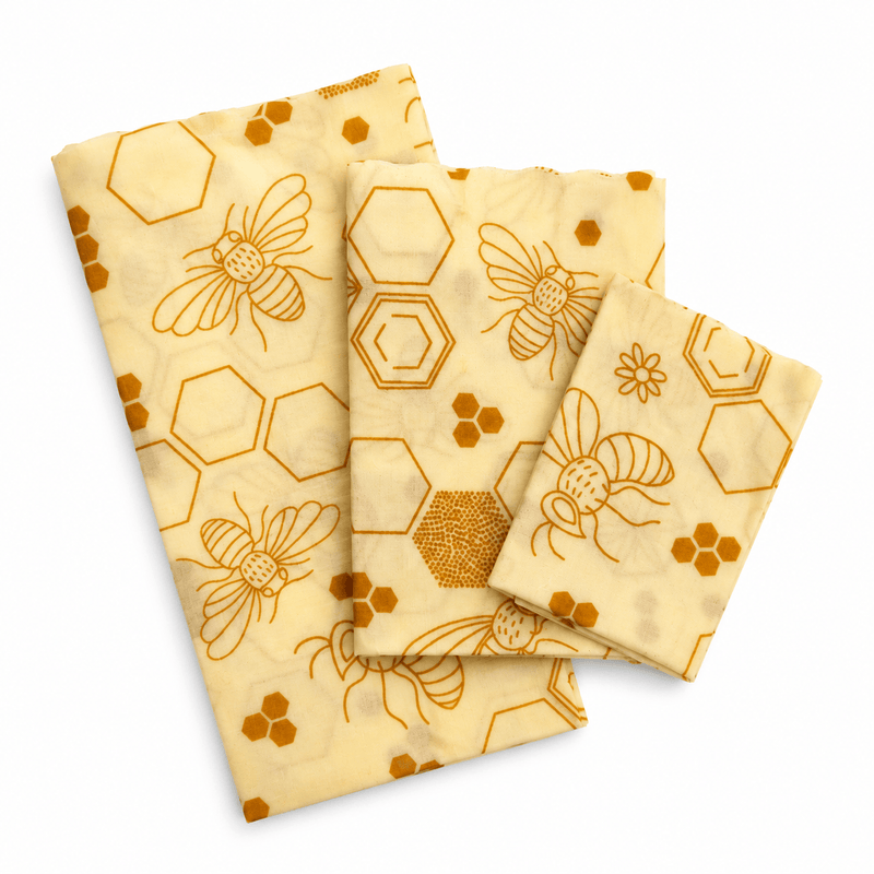 Bienenwachstücher Starter Set (3 Größen) - Ersetzt Plastikfolie