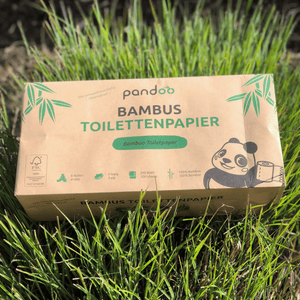 pandoo Hygienepapier Bambus Toilettenpapier 3-lagig | 100% Bambus | Plastikfreie Verpackung