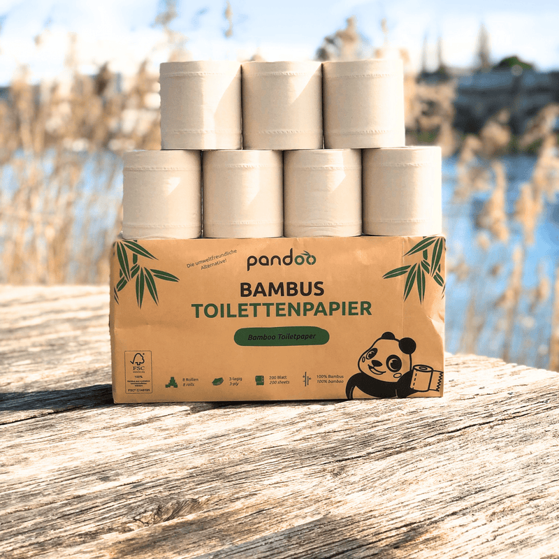 Bambus Toilettenpapier 3lagig super weich und umweltfreundlich pandoo