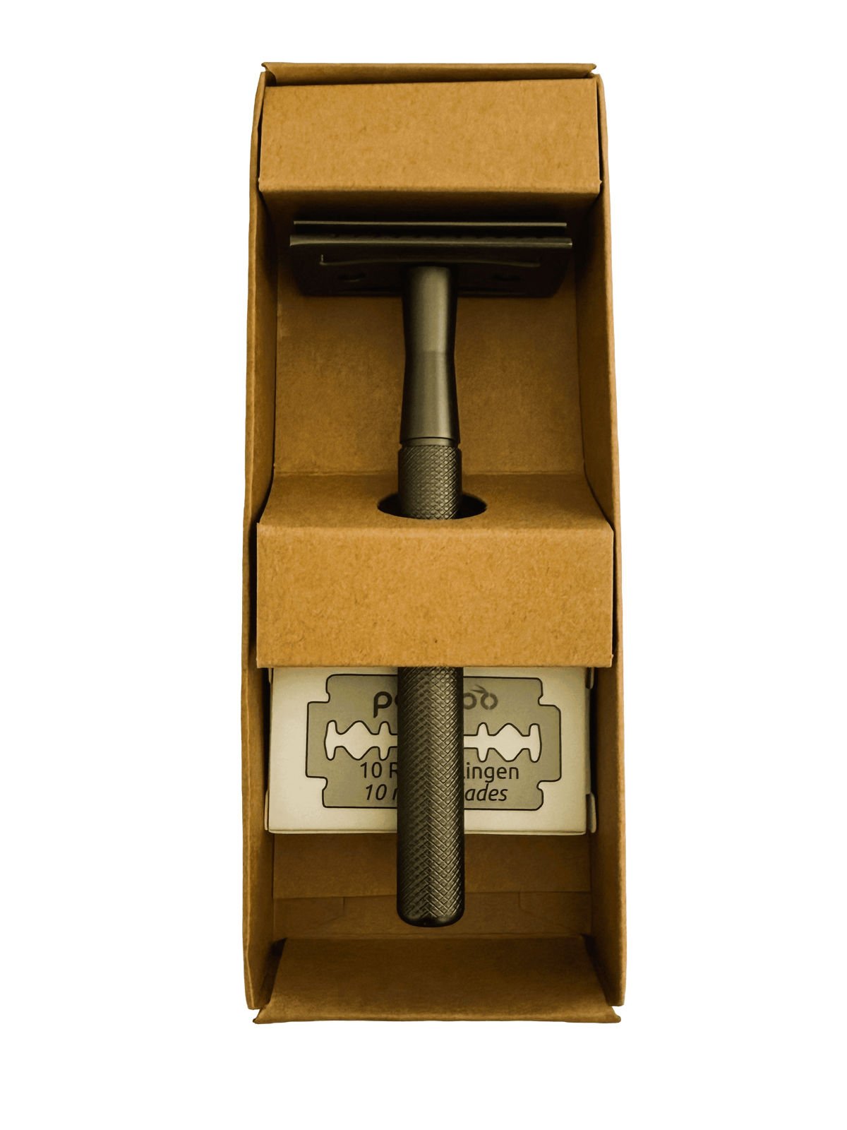 pandoo Rasierhobel Rasierhobel aus Metall | inkl. 10 Klingen und E-Book | 2 Farben