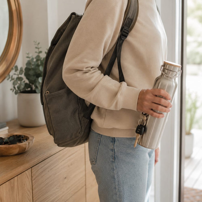 pandoo Trinkflasche Edelstahl Trinkflasche mit oder ohne Isolierung