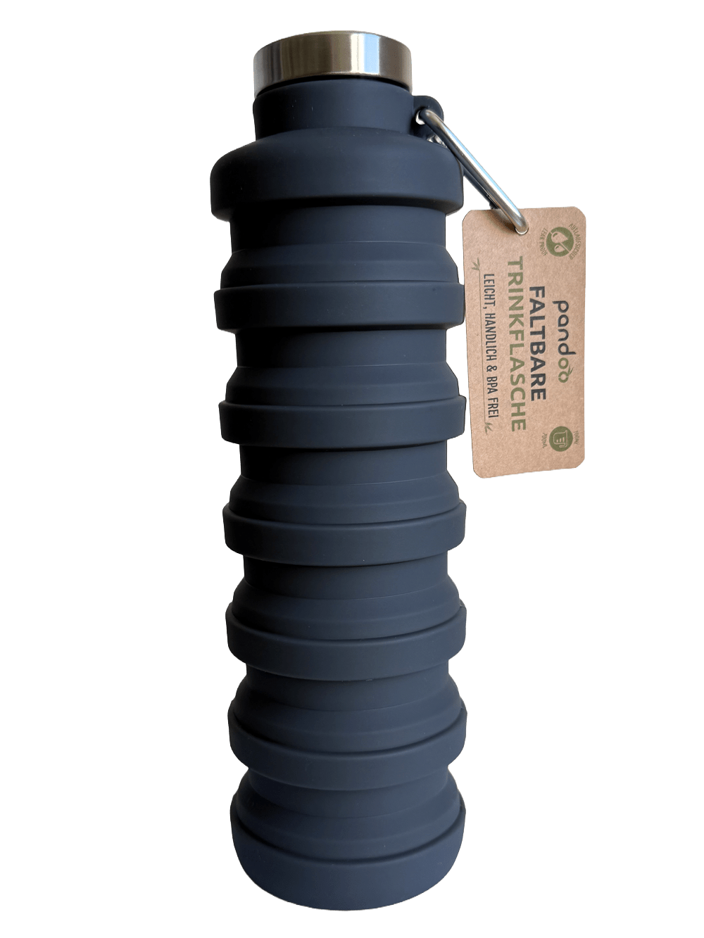 pandoo Trinkflasche Faltbare Silikon-Trinkflasche 700ml – BPA-frei & auslaufsicher
