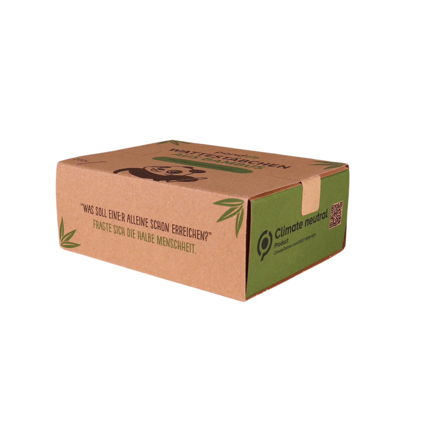 GiantGo 400 Stück Wattestäbchen Aus Bambus – Mit Bio-Baumwolle, Plastikfrei, Kompostierbar | 20 Stück Pro Papierpackung
