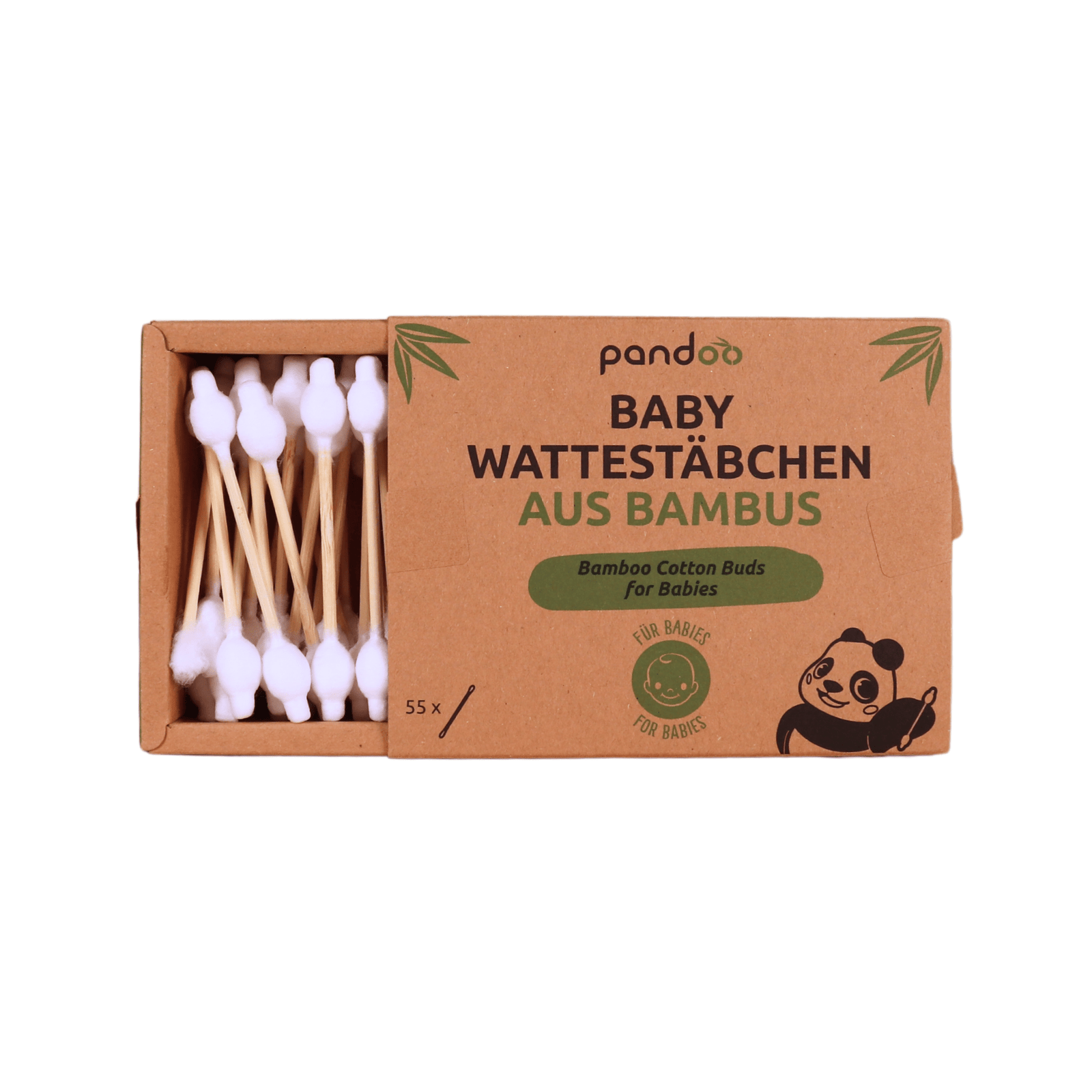 pandoo Wattestäbchen Wattestäbchen für Kinder und Babys mit Sicherheitskopf