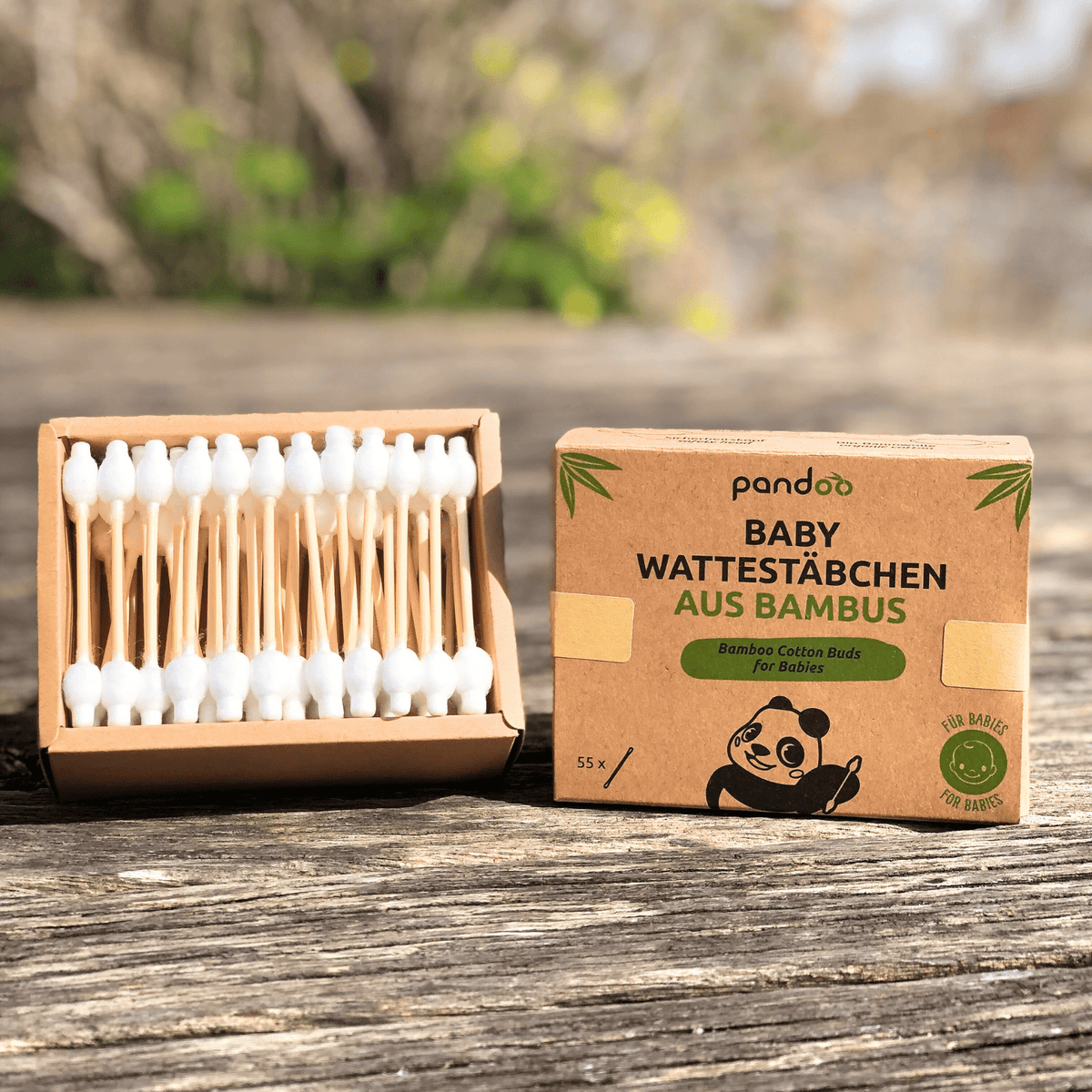 pandoo Wattestäbchen Wattestäbchen für Kinder und Babys mit Sicherheitskopf