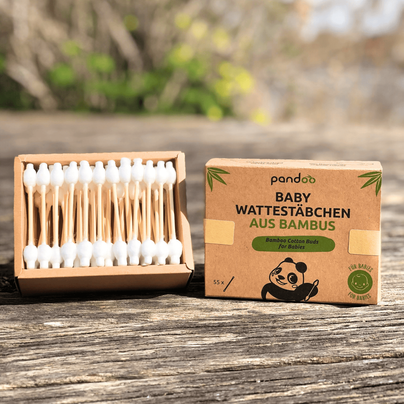 pandoo Wattestäbchen Wattestäbchen für Kinder und Babys mit Sicherheitskopf