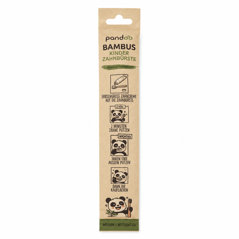 pandoo Zahnbürste Kinder Bambus Zahnbürsten