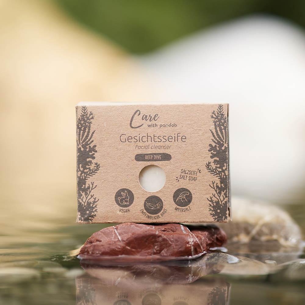 vegan Salzseife, Meer Salz Seife für Akne, unreine und trockene Haut